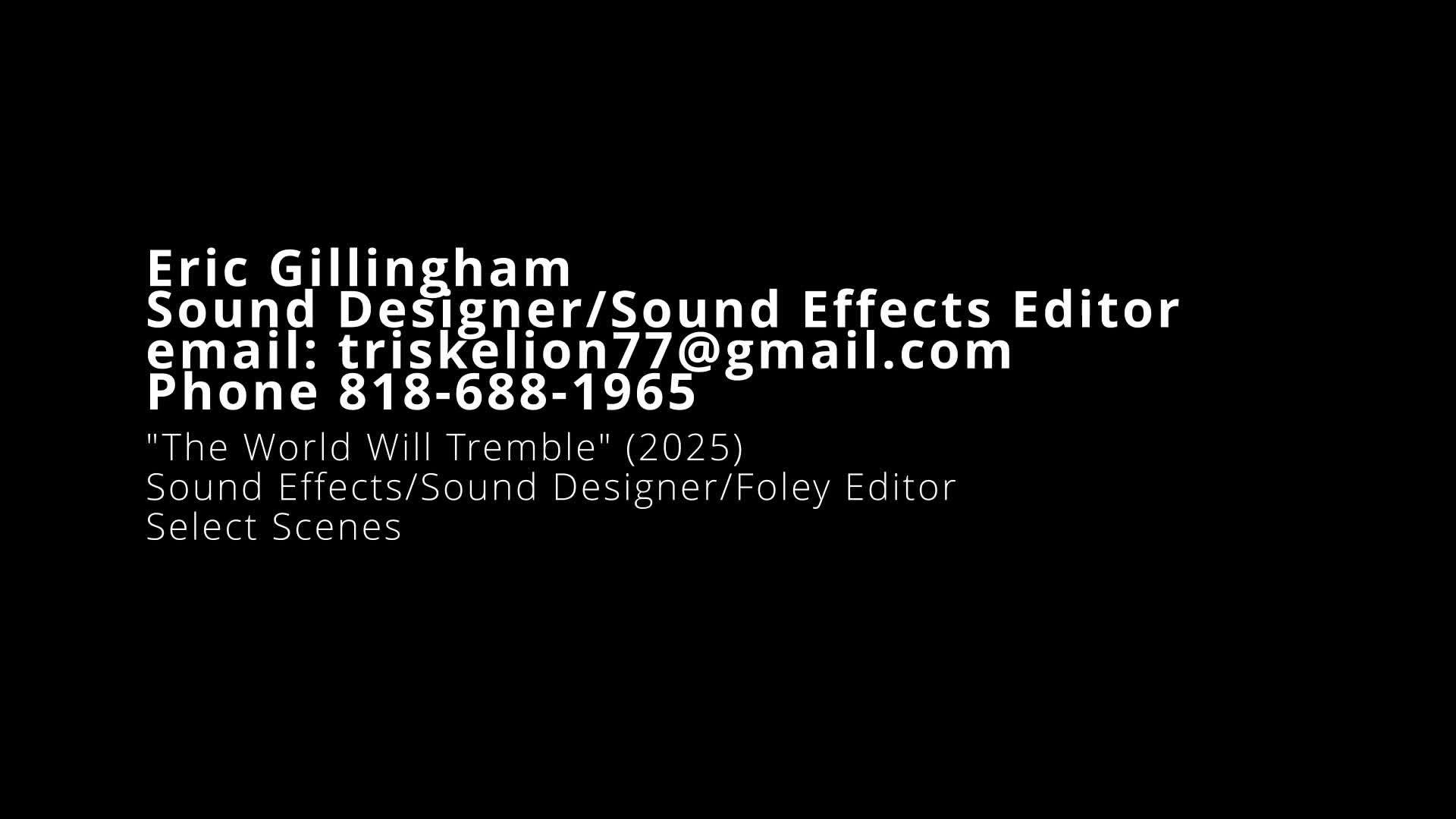 The World Will Tremble